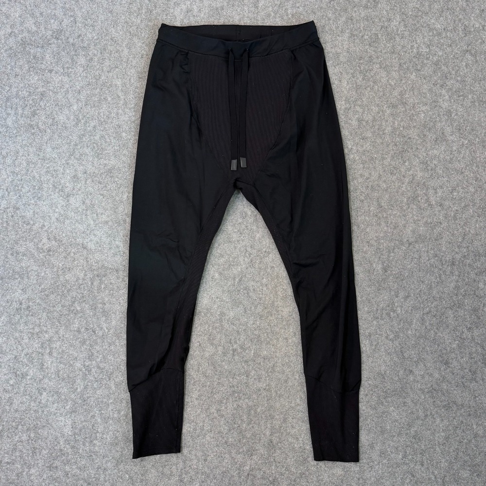 Alo Yoga Black Conquer Revitalize Lightweight Jersey Pants Men's Size Medium